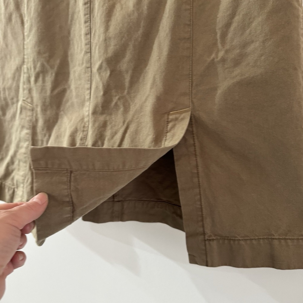 Ibex Tan Mini Skirt with Button Accents - Picture 10 of 11